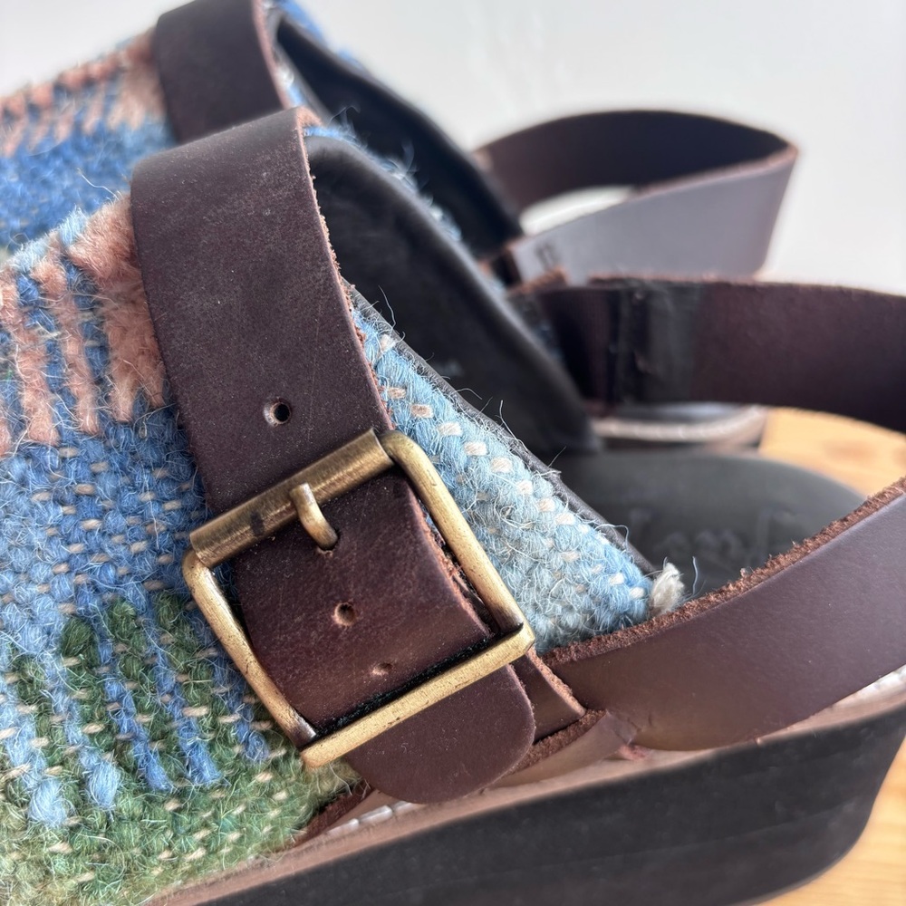 Free People Women’s Astrid Plaid Platform Slingback Clog Stargazer size 9 - Picture 5 of 12